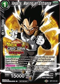 Vegeta, Making an Entrance (Top 16 Winner) (BT7-101) [Tournament Promotion Cards] | Mindsight Gaming