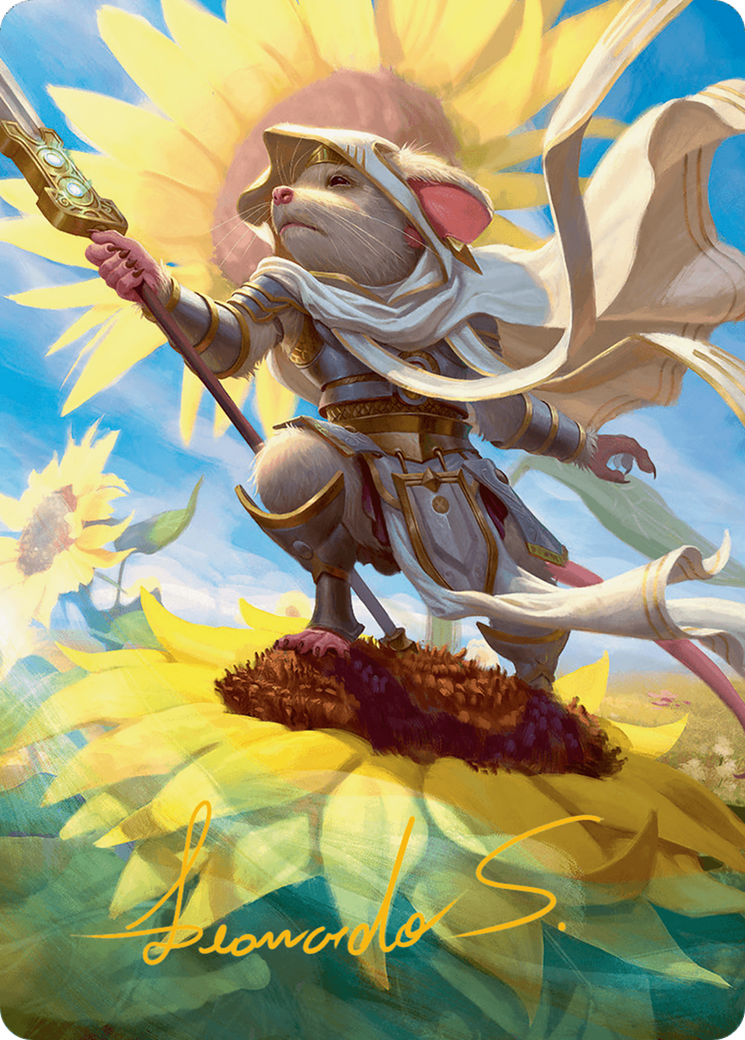 Elspeth, Sun's Champion Art Card (Gold-Stamped Signature) [Bloomburrow Art Series] | Mindsight Gaming