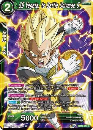 SS Vegeta, to Battle Universe 6 (BT16-053) [Realm of the Gods] | Mindsight Gaming