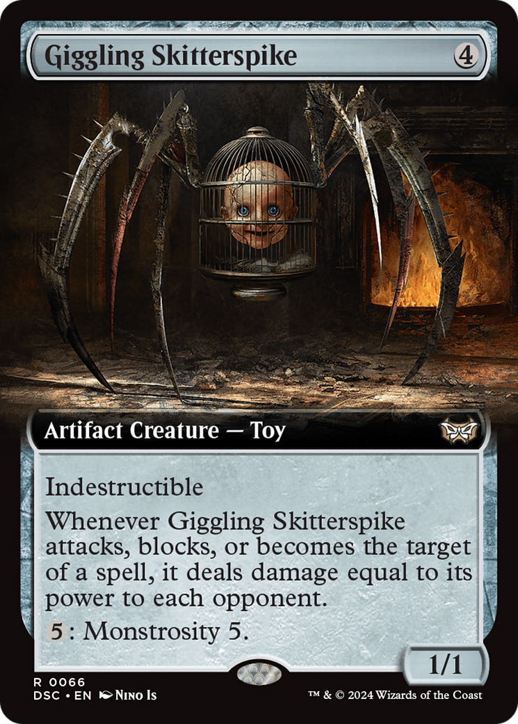 Giggling Skitterspike (Extended Art) [Duskmourn: House of Horror Commander] | Mindsight Gaming