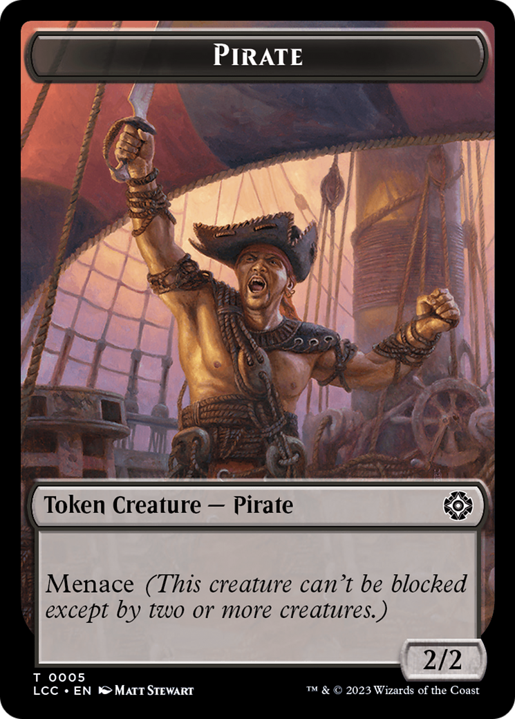 The Monarch // Pirate Double-Sided Token [The Lost Caverns of Ixalan Commander Tokens] | Mindsight Gaming