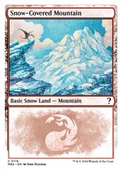 Snow-Covered Mountain (White Border) [Mystery Booster 2] | Mindsight Gaming