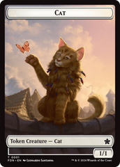 Elf Warrior // Cat (001) Doubled-Sided Token [Foundations Tokens] | Mindsight Gaming