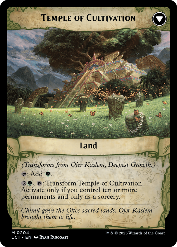 Ojer Kaslem, Deepest Growth // Temple of Cultivation [The Lost Caverns of Ixalan Prerelease Cards] | Mindsight Gaming