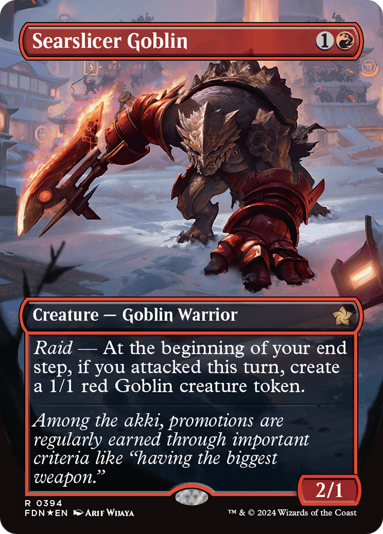 Searslicer Goblin (Borderless) (Mana Foil) [Foundations] | Mindsight Gaming