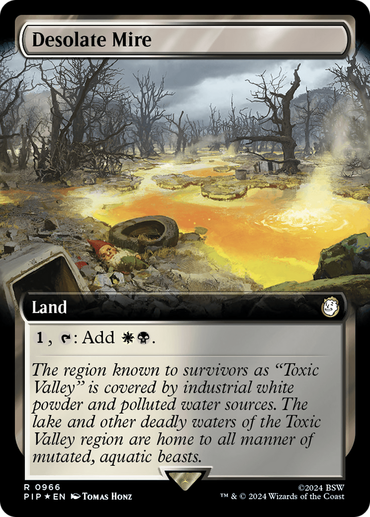 Desolate Mire (Extended Art) (Surge Foil) [Fallout] | Mindsight Gaming