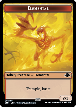 Elephant // Elemental Double-Sided Token [Dominaria Remastered Tokens] | Mindsight Gaming