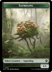 Saproling // Treasure Double-Sided Token [Bloomburrow Commander Tokens] | Mindsight Gaming