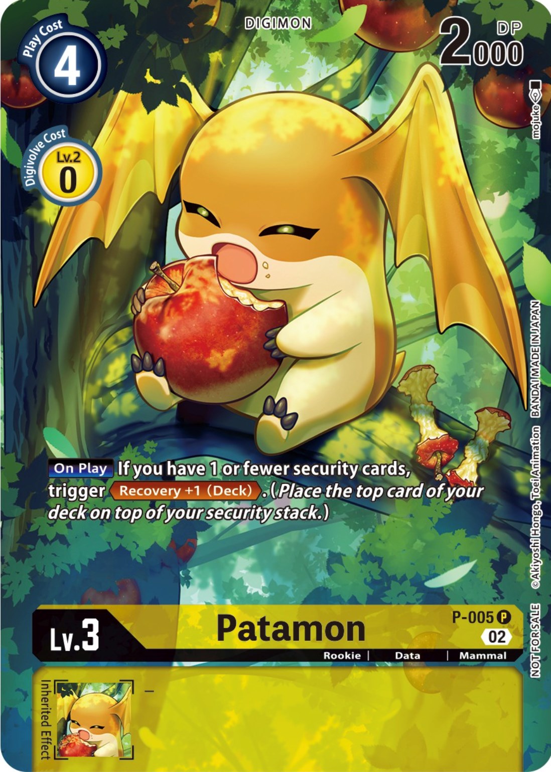 Patamon [P-005] (Digimon Illustration Competition Promotion Pack) [Promotional Cards] | Mindsight Gaming