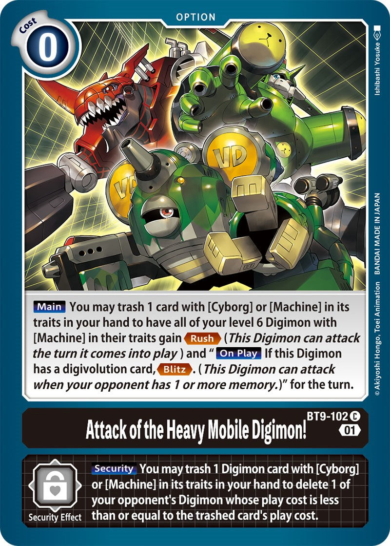 Attack of the Heavy Mobile Digimon! [BT9-102] [X Record] | Mindsight Gaming