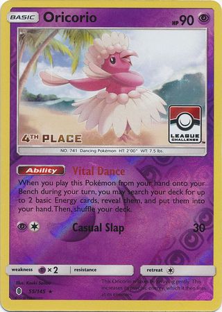 Oricorio (55/145) (League Promo 4th Place) [Sun & Moon: Guardians Rising] | Mindsight Gaming