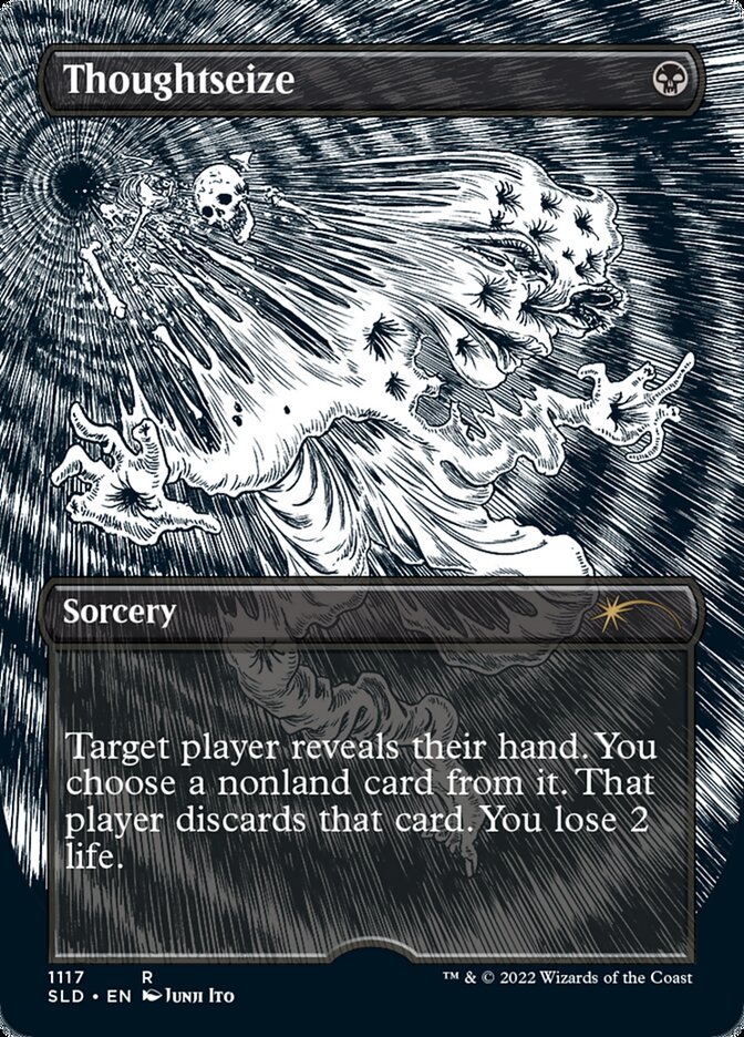 Thoughtseize (Borderless Etched Foil) [Secret Lair Drop Series] | Mindsight Gaming