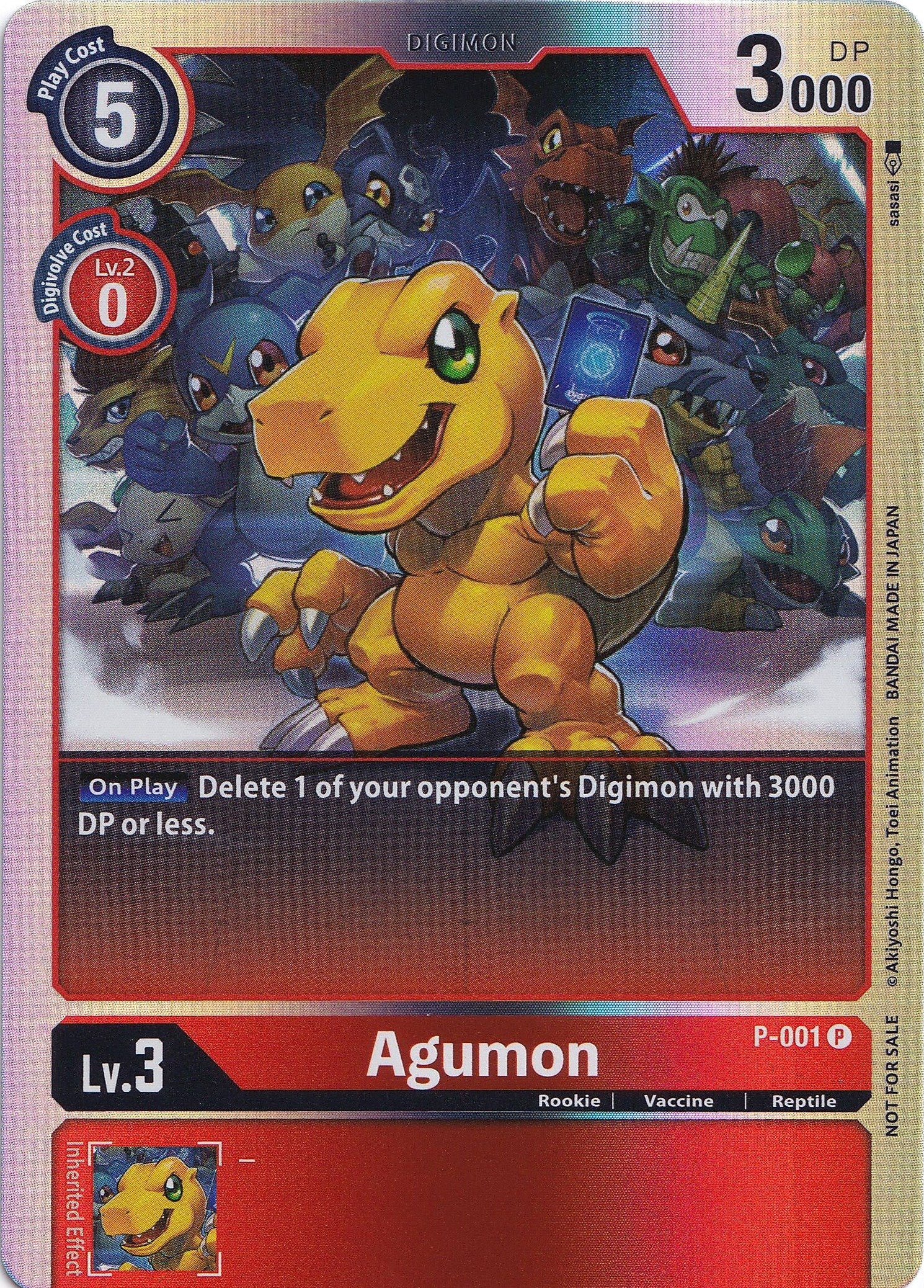 Agumon [P-001] (Rainbow Foil) [Promotional Cards] | Mindsight Gaming