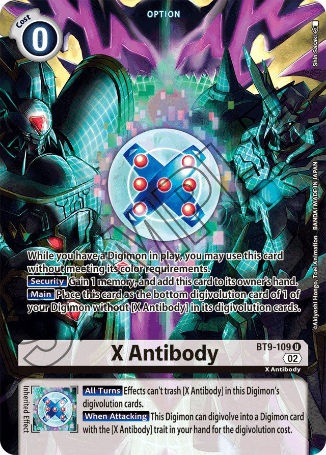 X Antibody [BT9-109] (Alternate Art) [Starter Deck: Beelzemon Advanced Deck Set] | Mindsight Gaming