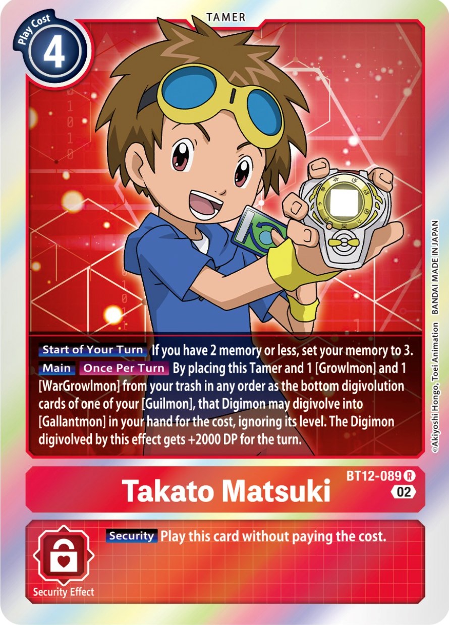 Takato Matsuki [BT12-089] [Across Time] | Mindsight Gaming