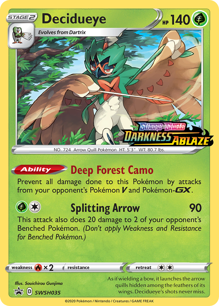 Decidueye (SWSH035) (Prerelease Promo) [Sword & Shield: Black Star Promos] | Mindsight Gaming