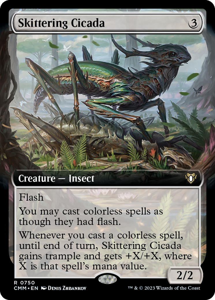 Skittering Cicada (Extended Art) [Commander Masters] | Mindsight Gaming