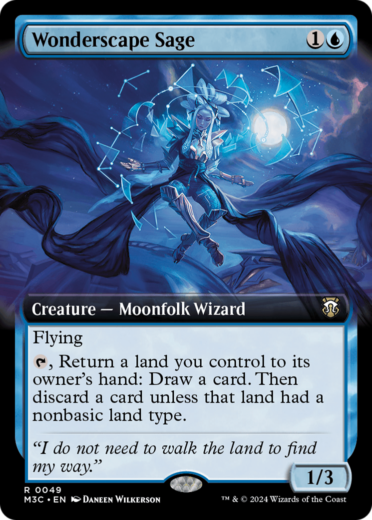 Wonderscape Sage (Extended Art) [Modern Horizons 3 Commander] | Mindsight Gaming