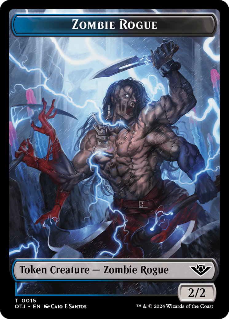 Mercenary // Zombie Rogue Double-Sided Token [Outlaws of Thunder Junction Tokens] | Mindsight Gaming