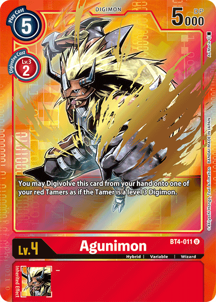 Agunimon [BT4-011] (Alternate Art) [Great Legend] | Mindsight Gaming