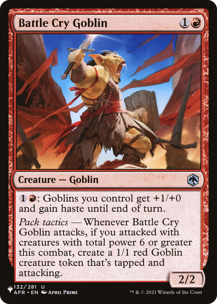 Battle Cry Goblin [The List Reprints] | Mindsight Gaming