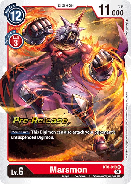 Marsmon [BT8-018] [New Awakening Pre-Release Cards] | Mindsight Gaming