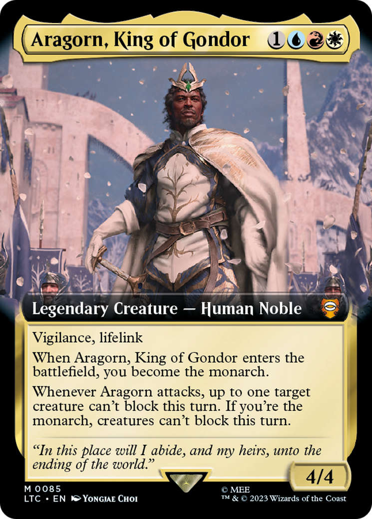 Aragorn, King of Gondor (Extended Art) [The Lord of the Rings: Tales of Middle-Earth Commander] | Mindsight Gaming