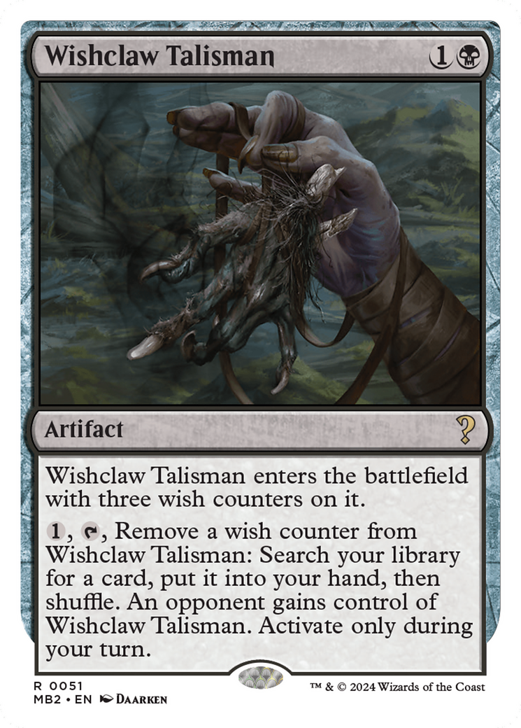 Wishclaw Talisman (White Border) [Mystery Booster 2] | Mindsight Gaming