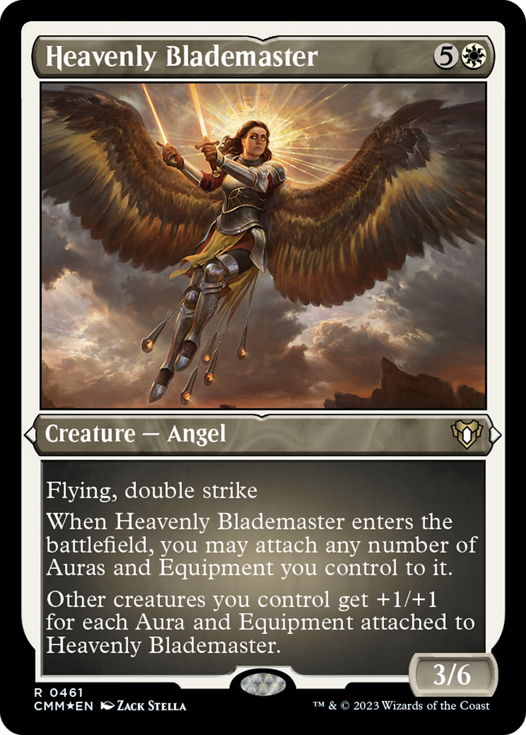 Heavenly Blademaster (Foil Etched) [Commander Masters] | Mindsight Gaming