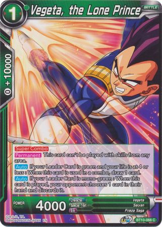 Vegeta, the Lone Prince (BT10-068) [Rise of the Unison Warrior 2nd Edition] | Mindsight Gaming