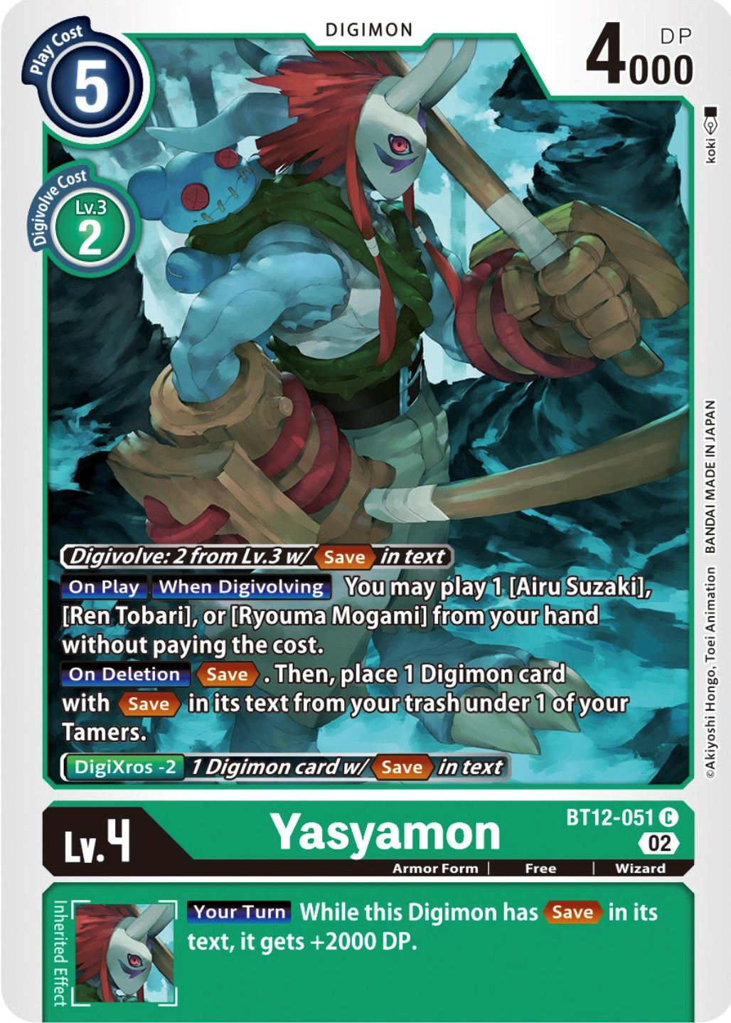 Yasyamon [BT12-051] [Across Time] | Mindsight Gaming