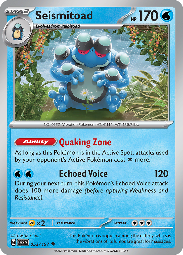 Seismitoad (052/197) [Scarlet & Violet: Obsidian Flames] | Mindsight Gaming