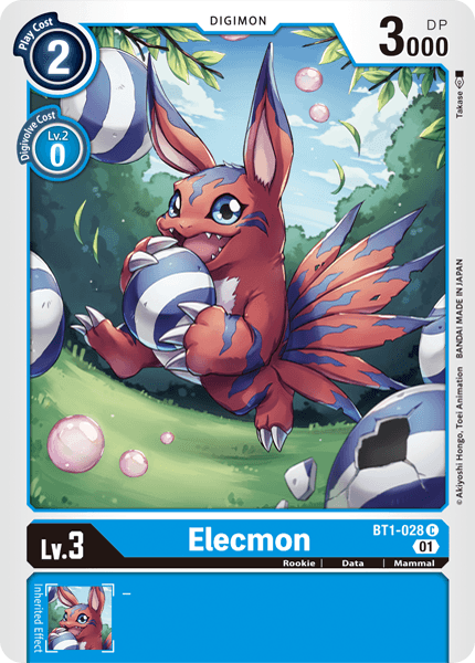 Elecmon [BT1-028] (Alternative Art) [Starter Deck: Ulforce Veedramon] | Mindsight Gaming