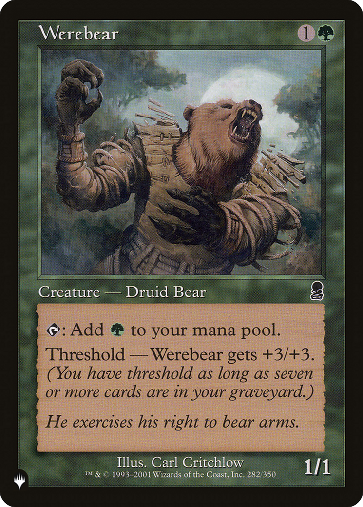 Werebear [The List Reprints] | Mindsight Gaming