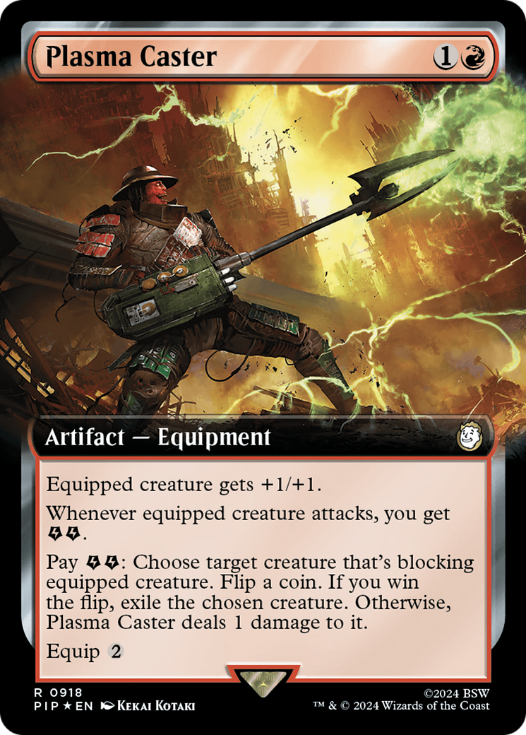 Plasma Caster (Extended Art) (Surge Foil) [Fallout] | Mindsight Gaming