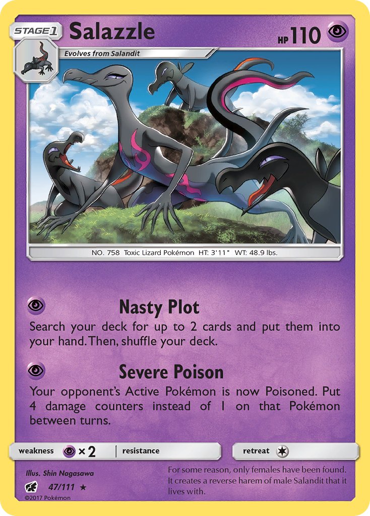 Salazzle (47/111) (Theme Deck Exclusive) [Sun & Moon: Crimson Invasion] | Mindsight Gaming