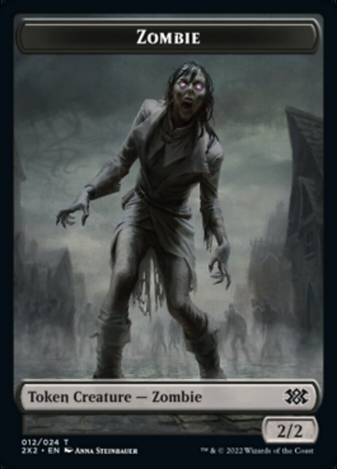 Zombie // Treasure Double-sided Token [Double Masters 2022 Tokens] | Mindsight Gaming