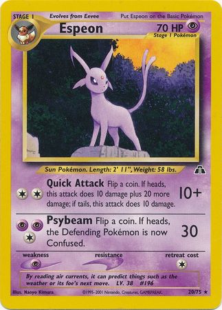 Espeon (20/75) [Neo Discovery Unlimited] | Mindsight Gaming