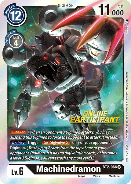 Machinedramon [BT2-066] (Online Participant) [Release Special Booster Ver.1.0 Promos] | Mindsight Gaming