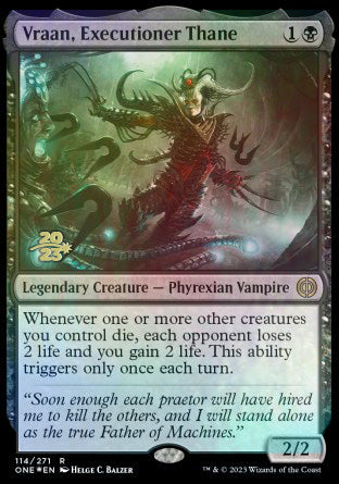 Vraan, Executioner Thane [Phyrexia: All Will Be One Prerelease Promos] | Mindsight Gaming