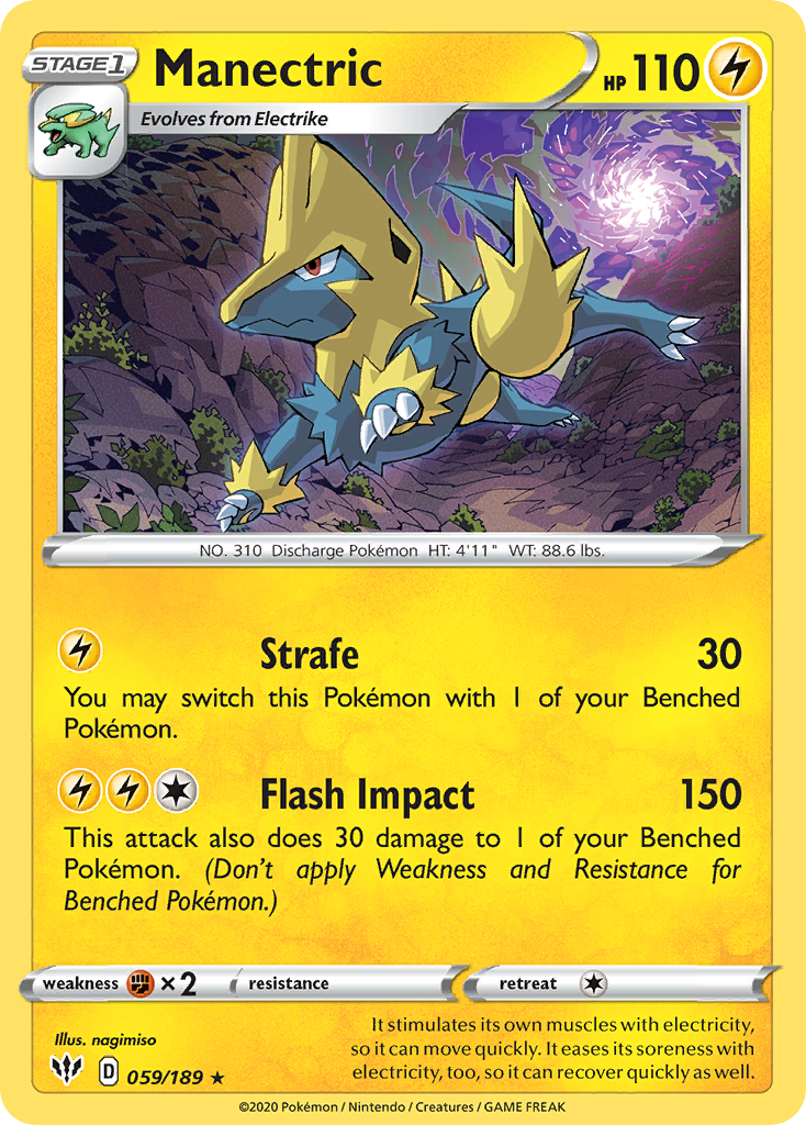 Manectric (059/189) [Sword & Shield: Darkness Ablaze] | Mindsight Gaming