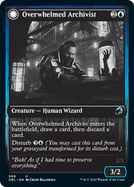 Overwhelmed Archivist // Archive Haunt [Innistrad: Double Feature] | Mindsight Gaming