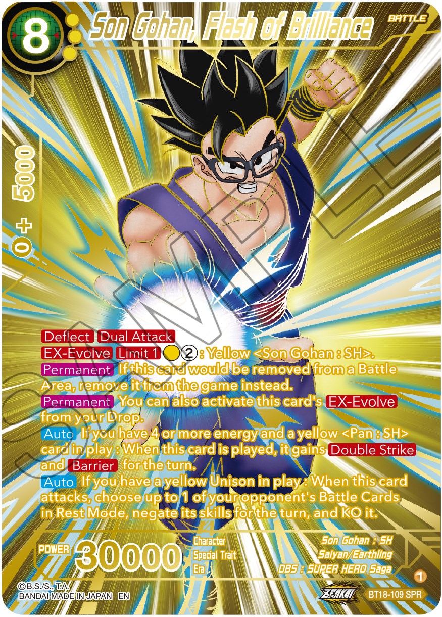 Son Gohan, Flash of Brilliance (SPR) (BT18-113) [Dawn of the Z-Legends] | Mindsight Gaming