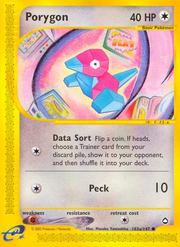 Porygon (103a/147) [Aquapolis] | Mindsight Gaming