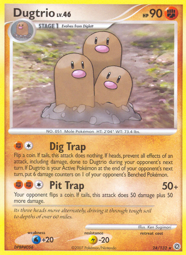 Dugtrio (24/132) [Diamond & Pearl: Secret Wonders] | Mindsight Gaming