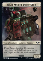 Soldier (002) // Space Marine Devastator Double-sided Token [Universes Beyond: Warhammer 40,000 Tokens] | Mindsight Gaming