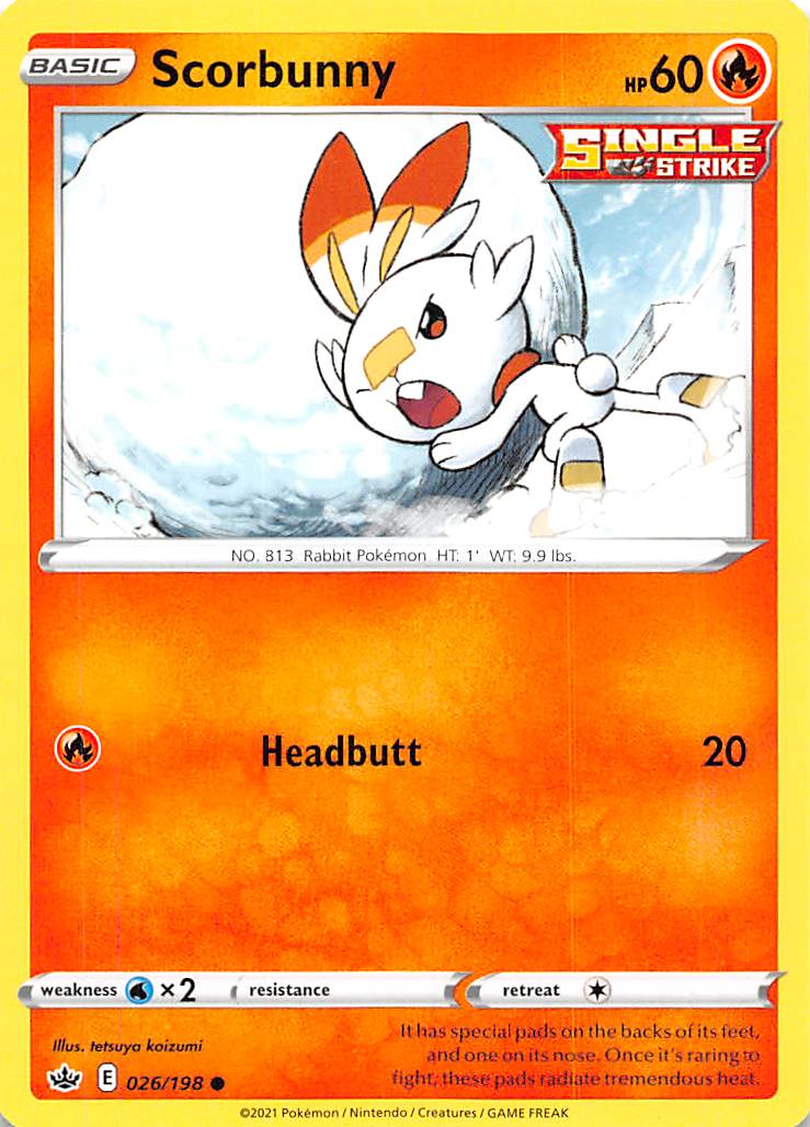 Scorbunny (026/198) [Sword & Shield: Chilling Reign] | Mindsight Gaming