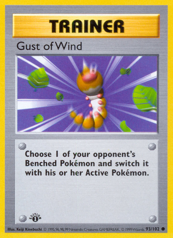 Gust of Wind (93/102) (Shadowless) [Base Set 1st Edition] | Mindsight Gaming