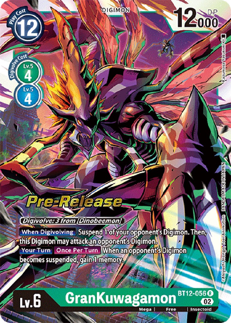 GranKuwagamon [BT12-056] [Across Time Pre-Release Cards] | Mindsight Gaming