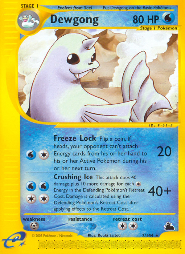 Dewgong (7/144) [Skyridge] | Mindsight Gaming